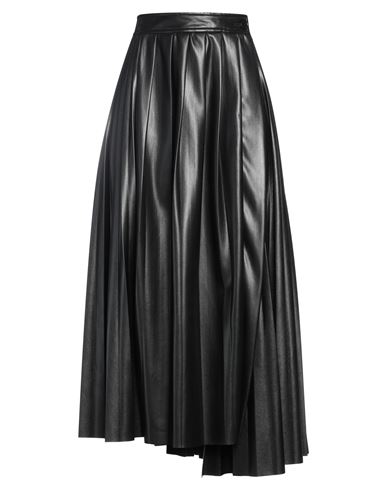 Msgm Woman Maxi Skirt Black Size 4 Polyester, Polyurethane