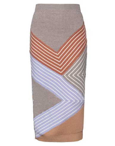 Stella Mccartney Woman Midi Skirt Light Brown Size 4-6 Virgin Wool In Beige