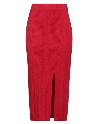Patrizia Pepe Woman Midi Skirt Red Size 2 Viscose, Polyester, Polyamide