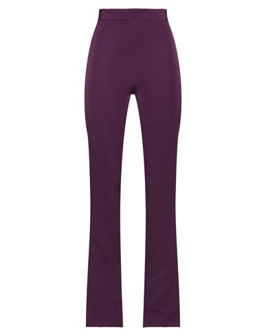Actualee Woman Pants Deep Purple Size 4 Polyester, Elastane