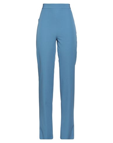 Actualee Woman Pants Pastel Blue Size 6 Polyester, Elastane