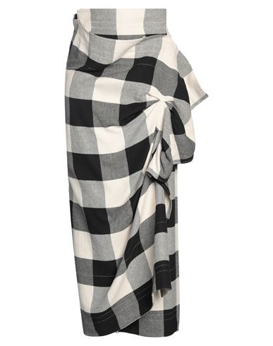 Quira Woman Long Skirt Black Size 6 Linen