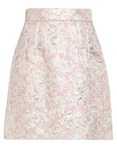 Dolce & Gabbana Woman Mini Skirt Pastel Pink Size 6 Polyester, Polyamide, Metallic Polyester