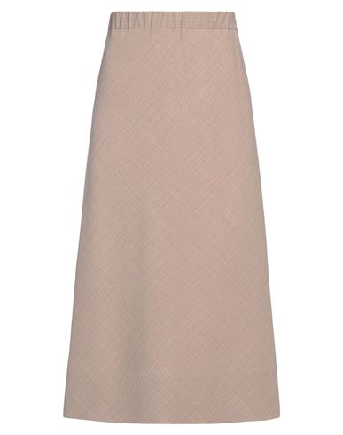 Liviana Conti Woman Midi Skirt Khaki Size 6 Polyester, Virgin Wool, Elastane In Beige
