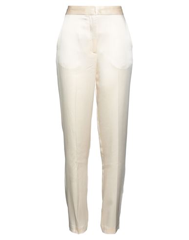Liviana Conti Woman Pants Cream Size 6 Acetate, Viscose In White
