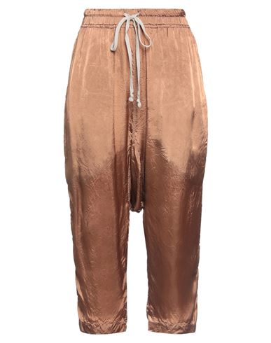 Rick Owens Woman Cropped Pants Brown Size 8 Cupro