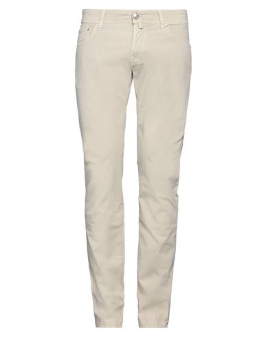 Jacob Cohёn Man Pants Beige Size 33 Cotton, Elastane, Soft Leather