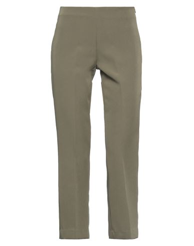 Boutique De La Femme Woman Pants Military Green Size 14 Polyester, Elastane