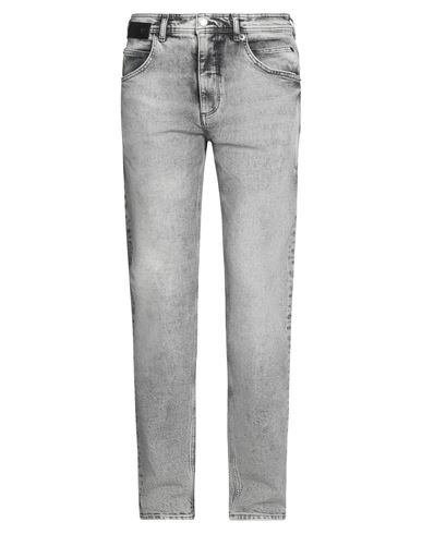 Neil Barrett Man Jeans Grey Size 32 Cotton, Rubber