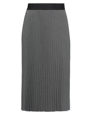 Rue Du Bac Woman Midi Skirt Lead Size 6 Polyester, Viscose, Elastane In Grey