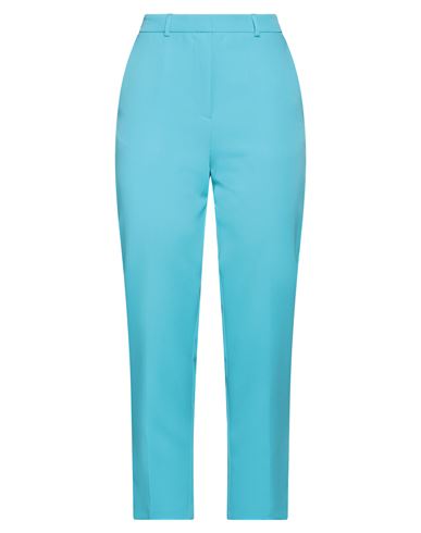 Shop Vicolo Woman Pants Turquoise Size S Polyester, Elastane In Blue