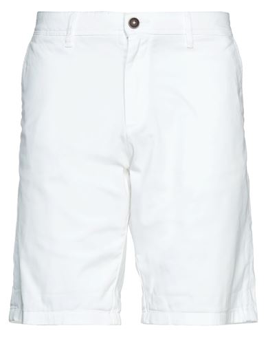 Jack & Jones Man Shorts & Bermuda Shorts White Size L Cotton, Elastane