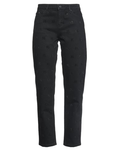 Karl Lagerfeld Woman Denim Pants Black Size 26 Cotton, Elastane