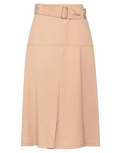 Jil Sander Woman Midi Skirt Sand Size 8 Virgin Wool In Beige