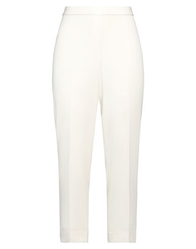 Theory Woman Pants Ivory Size 6 Triacetate, Polyester In White