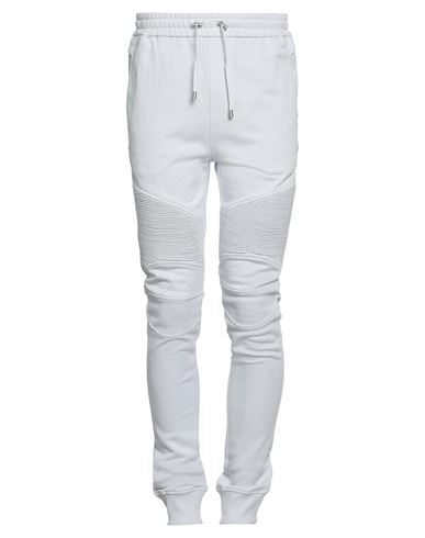 Balmain Man Pants Light Grey Size L Cotton