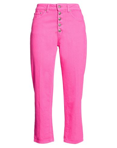 Dondup Woman Jeans Fuchsia Size 32 Cotton, Elastane In Pink