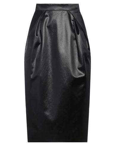 Shop Maison Margiela Woman Midi Skirt Black Size 4 Cotton, Acetate