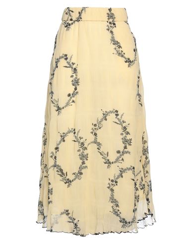 Ganni Woman Long Skirt Light Yellow Size 6 Recycled Polyester