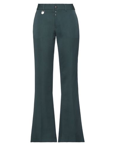 Mm6 Maison Margiela Woman Pants Deep Teal Size 14 Virgin Wool, Viscose In Green