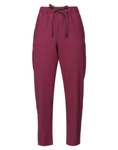 Semicouture Woman Pants Deep Purple Size 10 Polyester, Virgin Wool, Elastane