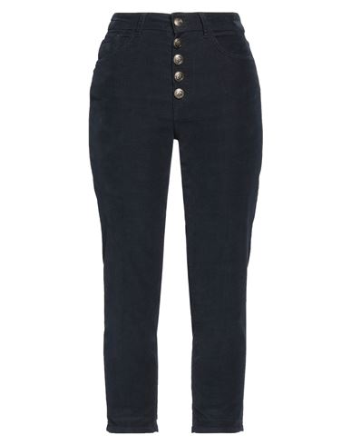 Dondup Woman Pants Navy Size 26 Cotton, Lyocell, Elastane In Navy Blue
