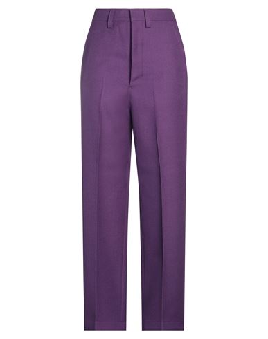 Ami Alexandre Mattiussi Woman Pants Purple Size 6 Virgin Wool