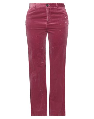 Dsquared2 Woman Pants Magenta Size 8 Cotton, Metallic Fiber