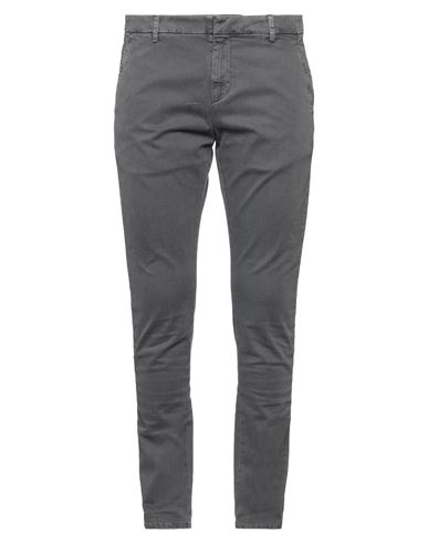 Dondup Man Pants Lead Size 35 Cotton, Elastane In Grey