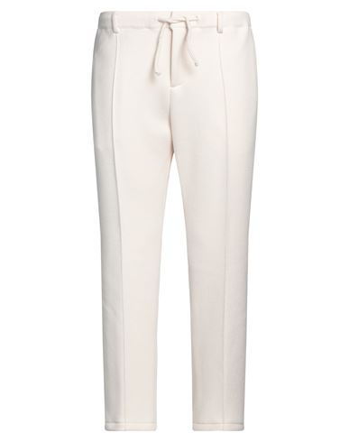 Daniele Alessandrini Man Pants Ivory Size 32 Polyester, Viscose, Elastane In White