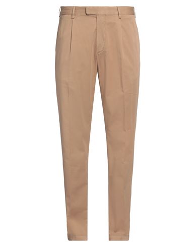 Devore Incipit Man Pants Camel Size 40 Cotton, Silk, Elastane In Beige