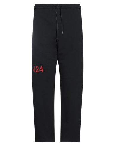 424 Fourtwofour Man Pants Black Size Xl Cotton, Elastane