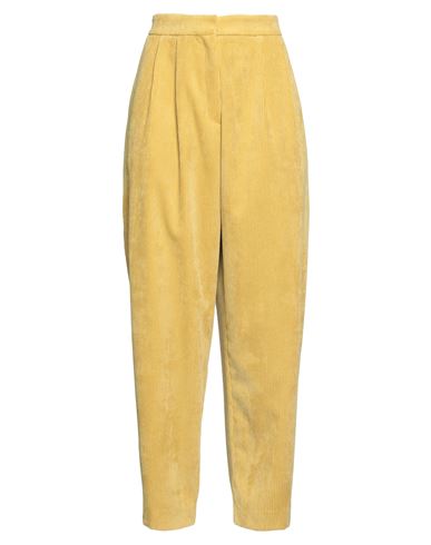 Meimeij Woman Pants Ocher Size 4 Polyester, Polyamide, Elastane, Acetate In Yellow