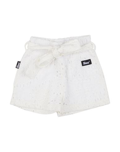 Shoe® Babies' Shoe Toddler Girl Shorts & Bermuda Shorts White Size 4 Cotton