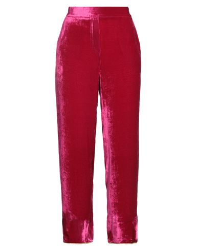 Hanami D'or Woman Pants Fuchsia Size 12 Viscose, Silk In Pink