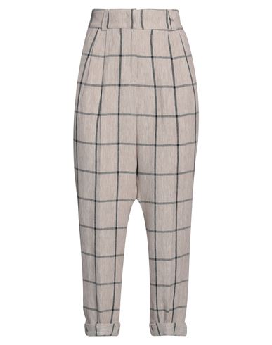 Argonne By Peserico Woman Pants Beige Size 10 Linen In Gray
