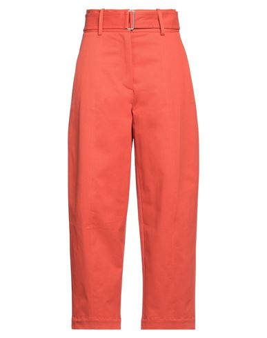 Tela Woman Pants Orange Size 8 Paper, Elastane