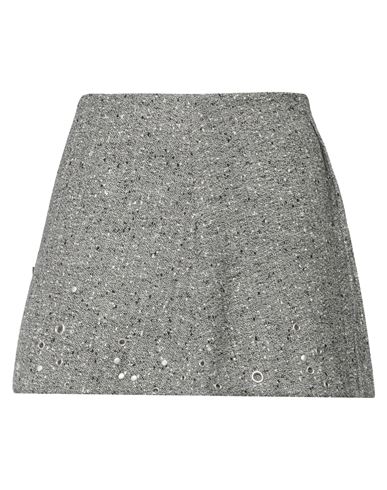 Durazzi Woman Mini Skirt Grey Size 6 Virgin Wool, Polyamide, Elastane