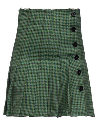 Attic And Barn Woman Mini Skirt Green Size 6 Polyester, Viscose