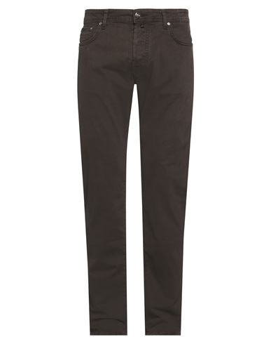 JACOB COHЁN JACOB COHЁN MAN PANTS DARK BROWN SIZE 35 COTTON, ELASTANE, POLYESTER 