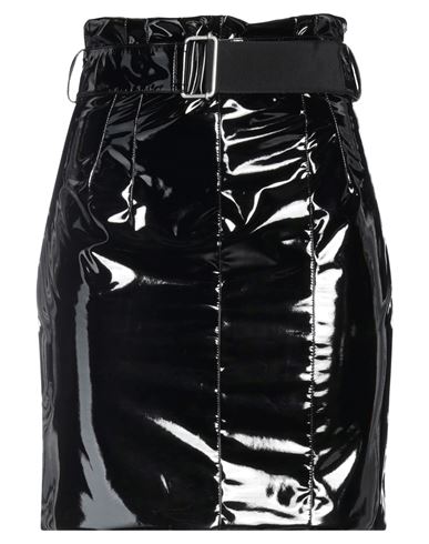 Philosophy Di Lorenzo Serafini Belted Faux Patent-leather Mini Skirt In Black
