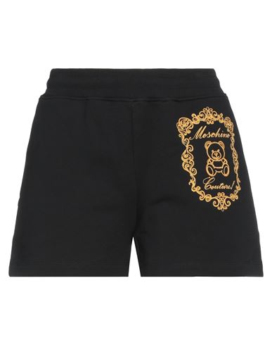 Shop Moschino Woman Shorts & Bermuda Shorts Black Size 6 Organic Cotton