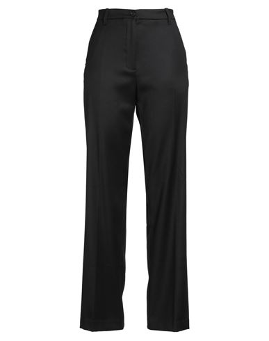 Semicouture Woman Pants Black Size 10 Virgin Wool, Polyester, Viscose, Elastane In Black