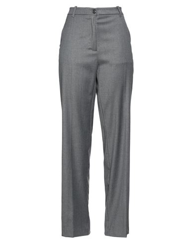 Semicouture Woman Pants Grey Size 8 Virgin Wool, Polyester, Viscose, Elastane