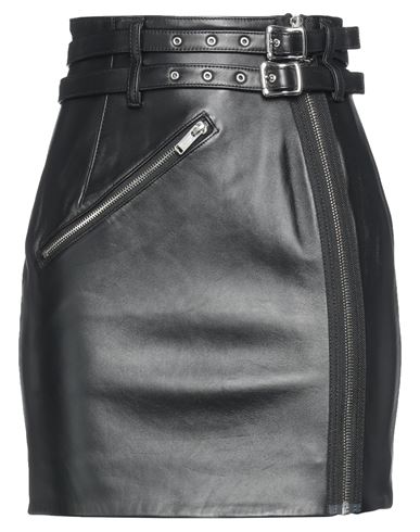 Undercover Woman Mini Skirt Black Size 2 Sheepskin