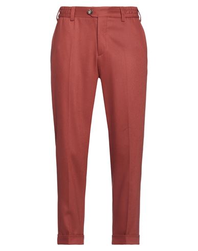 Pt Torino Man Pants Brick Red Size 34 Virgin Wool, Elastane