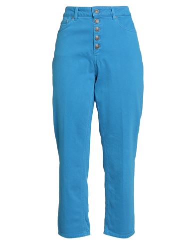 Dondup Woman Jeans Azure Size 30 Cotton, Elastane In Blue