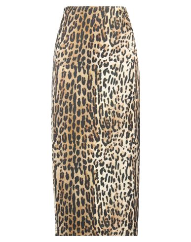 Seventy Sergio Tegon Woman Long Skirt Sand Size 8 Viscose In Beige