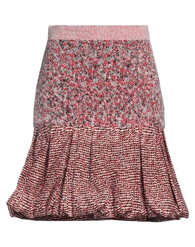 Rabanne Woman Mini Skirt Red Size 6 Cotton, Polyamide, Elastane