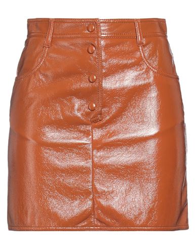 Msgm Woman Mini Skirt Brick Red Size 2 Polyester